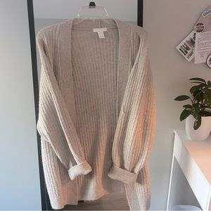 Oversized H&M oatmeal cardigan